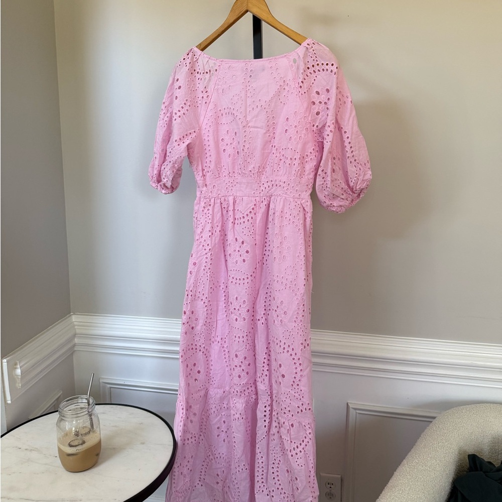 Sanctuary Maxi Eyelet Dress Pink size 0 - Picture 3 of 4